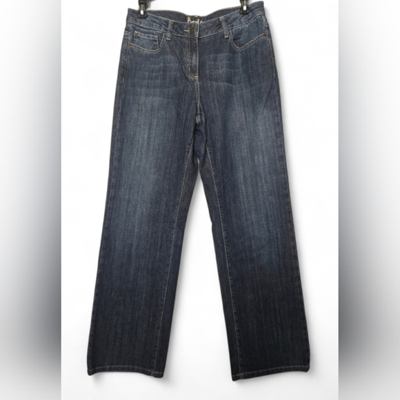 Boden Denim - BODEN Classic Blue Women's Wide Leg Jeans.Size 6R, Cotton